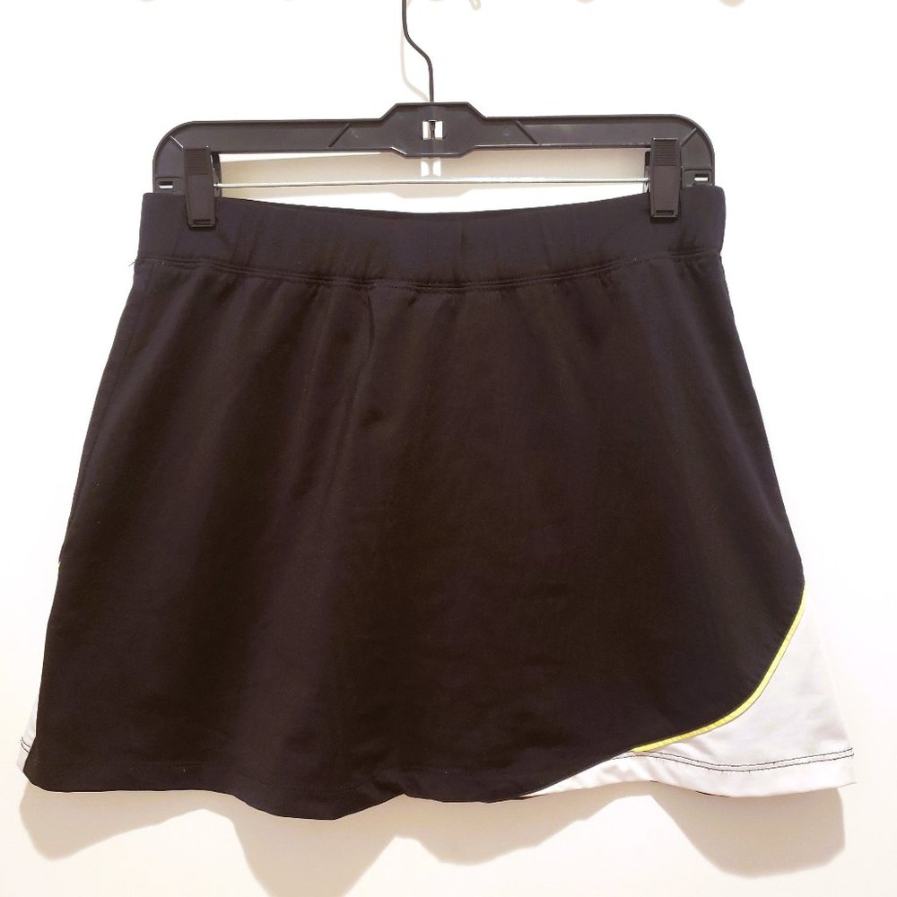 Tail Tennis Skirt Black Athletic White Yellow Golf Activewear Size Medium